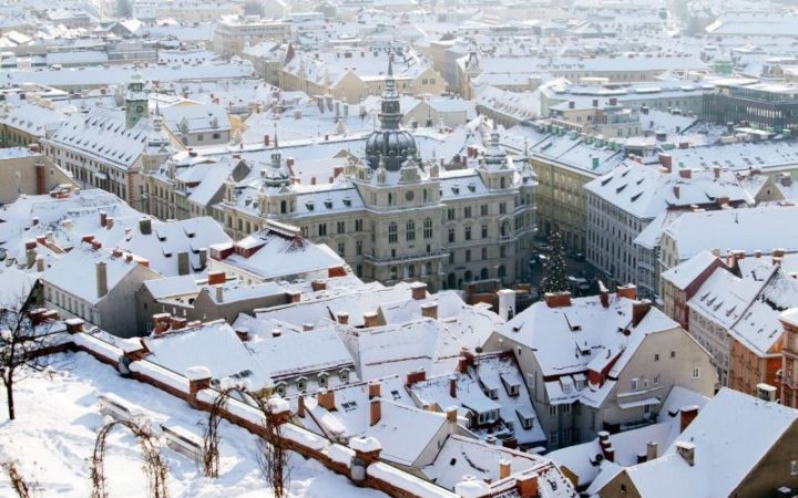 Crăciun alb în Graz