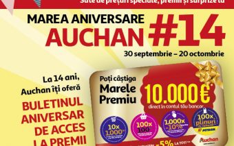 Auchan sărbătorește 14 ani de activitate pe piața locală