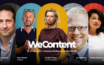 Experți internaționali vin în România, la WeContent, pentru a vorbi despre tendințele anului 2022 în content marketing