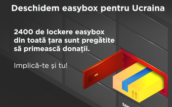 Sameday pune la dispoziția donatorilor rețeaua easybox, pentru a ajuta situația refugiaților din Ucraina