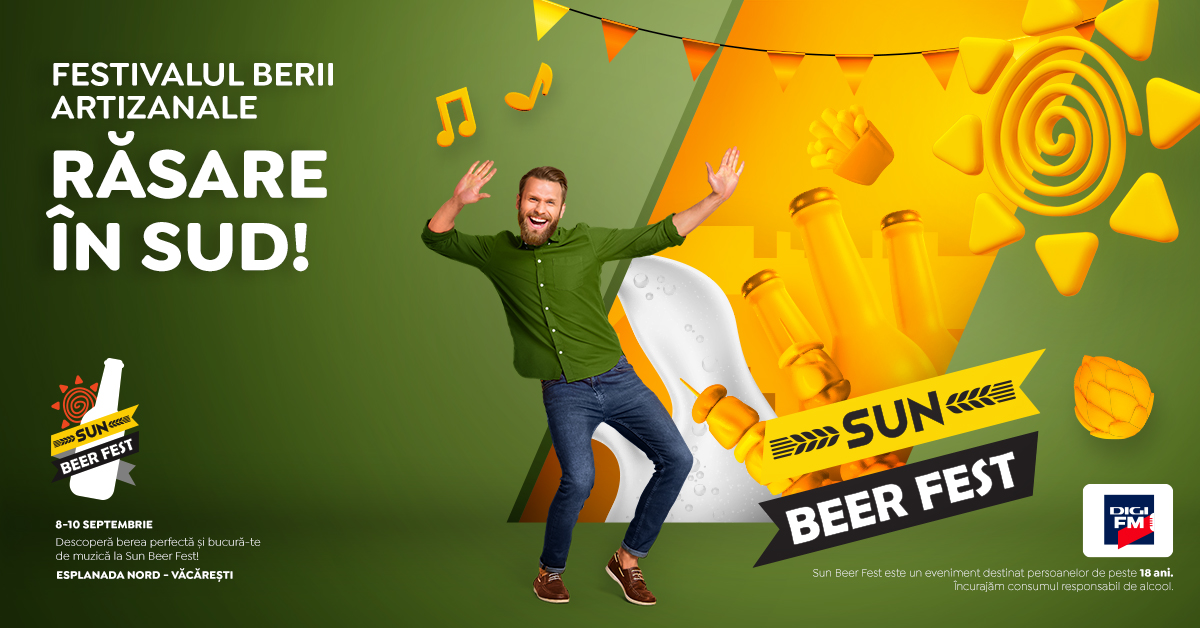 10 producători de bere și băuturi artizanale la Sun Beer Fest în SUN PLAZA