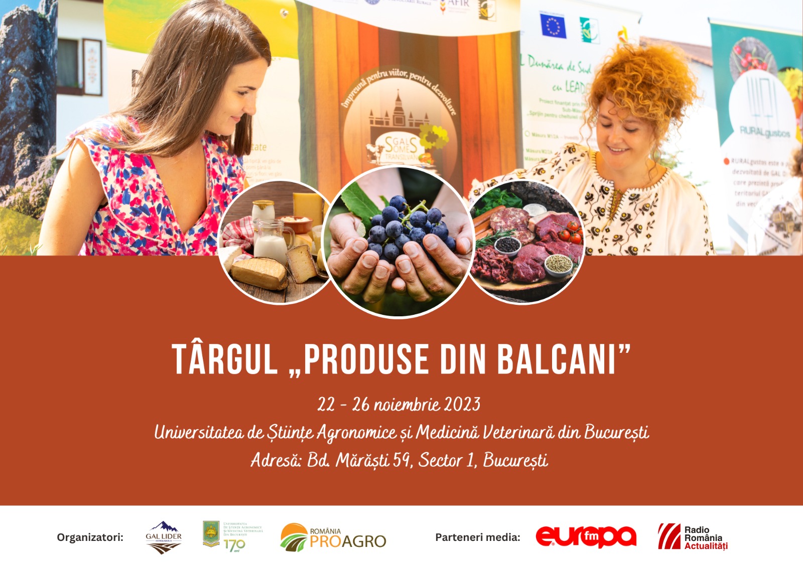 Târgul Produse din Balcani vine în campusul universitar Agronomie-Herăstrău între 22-26 noiembrie 2023, cu peste 80 de producători de bunătăți agroalimentare tradiționale