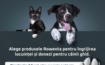 Rowenta România donează 60.000 de euro pentru dresarea câinilor ghid prin campania de responsabilitate socială „Miau și ham, curățenie fără tam-tam", un gest de solidaritate pentru persoanele nevăzătoare”