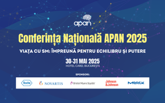 APAN România organizează cea mai importantă conferință dedicată persoanelor cu scleroză multiplă, pe 30-31 mai la Hotel Caro, București