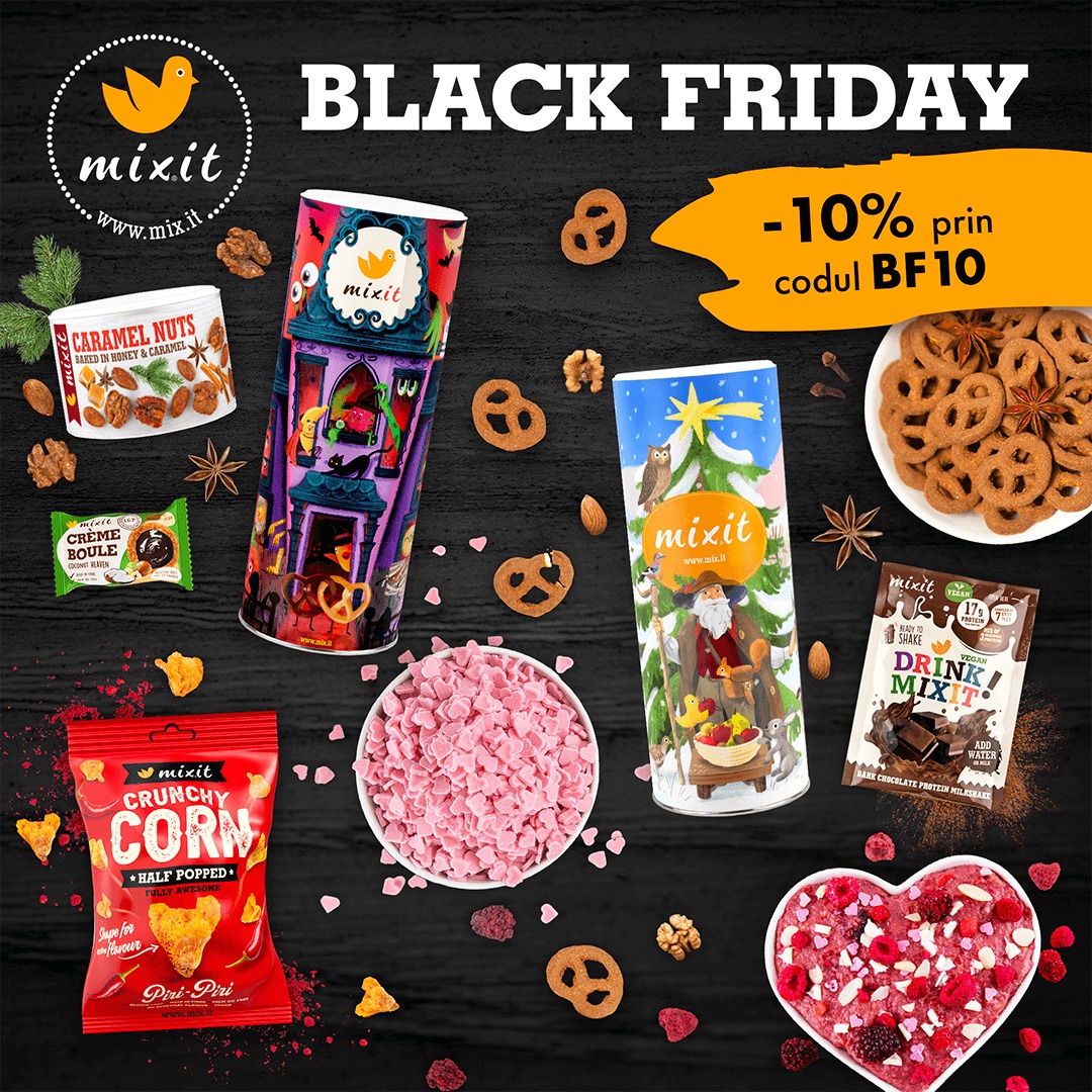 Mixit a dat startul reducerilor de Black Friday: peste 30 de produse delicioase la prețuri speciale și noi surprize din 14 noiembrie