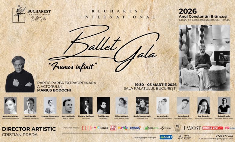 Prim-balerinii Operei Naționale București dansează alături de stelele baletului mondial, pe scena galei dedicate lui Brâncuși