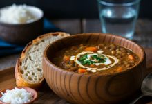 Supă de linte și castane