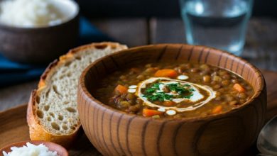 Supă de linte și castane