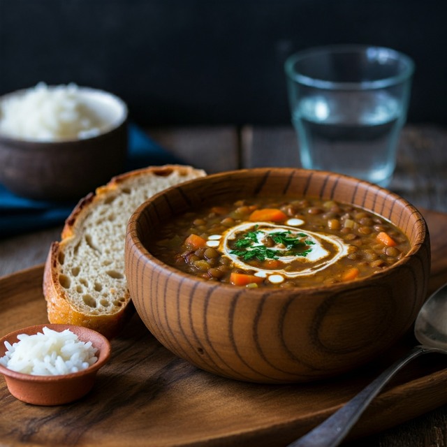 Supă de linte și castane