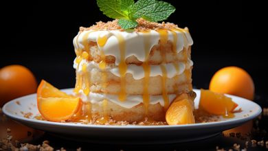 Tort cu portocale și cremă de iaurt