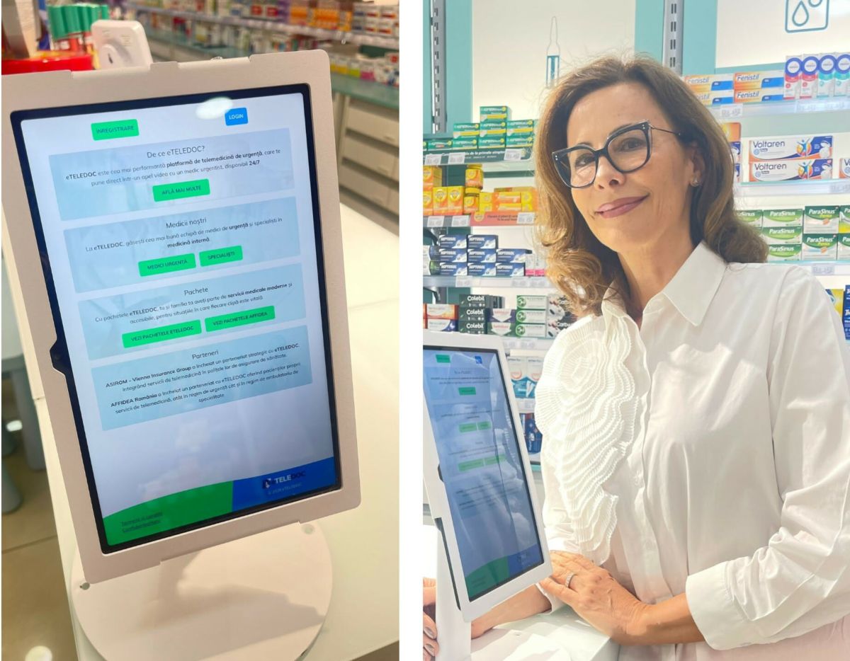 Premieră în România: vorbești cu medicul direct din farmacie, fără programare. Dr Adina Alberts lansează eTELEDOC în farmaciile din Moldova