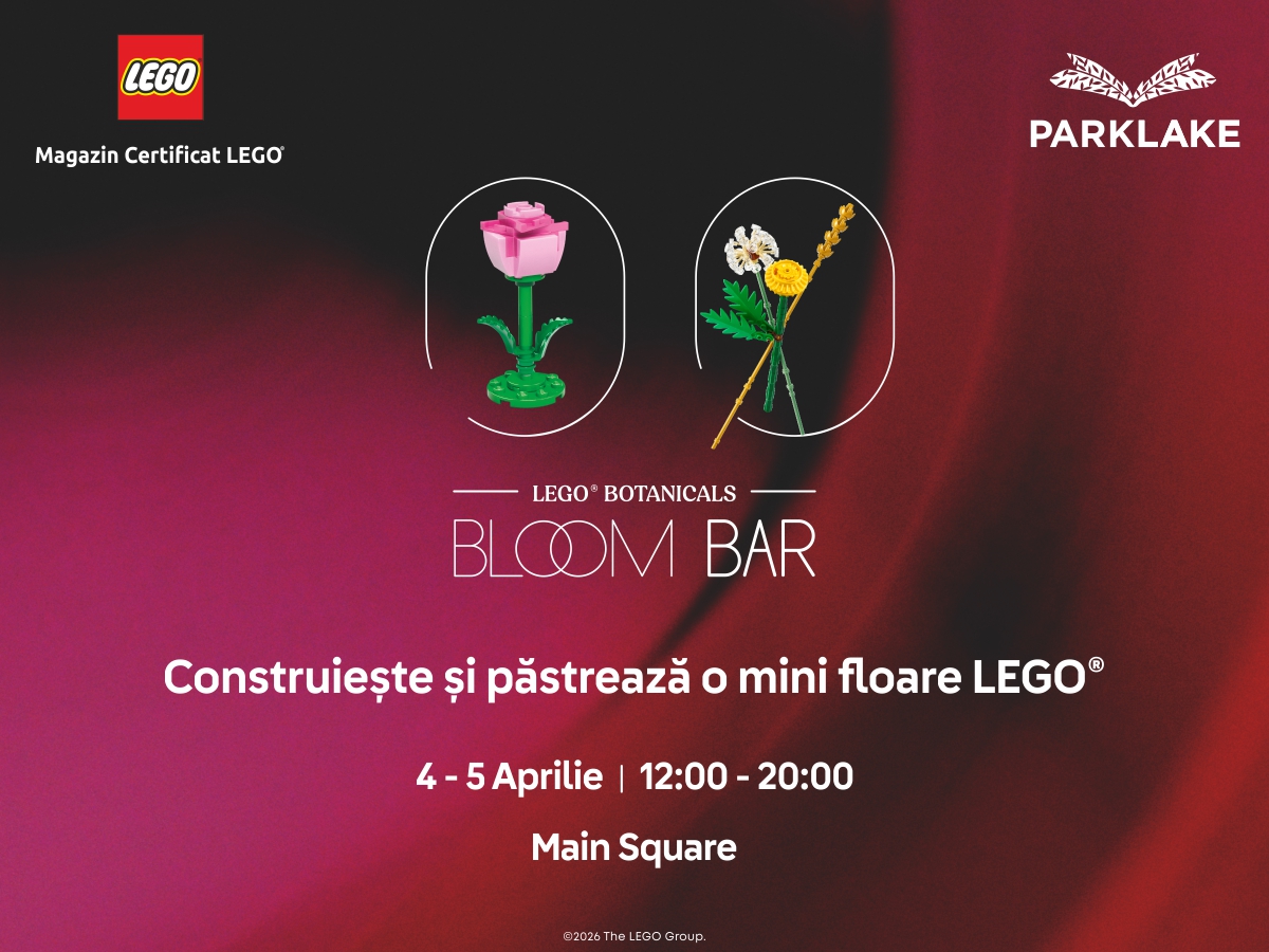 Primăvara prinde viață la ParkLake. Primăvara aceasta înflorește din piese LEGO, la ParkLake - un weekend de Florii plin de culoare și creativitate