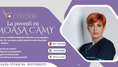 „La povești cu moașa” – întâlnire dedicată viitorilor și proaspeților părinți, la Clinica Condor din București