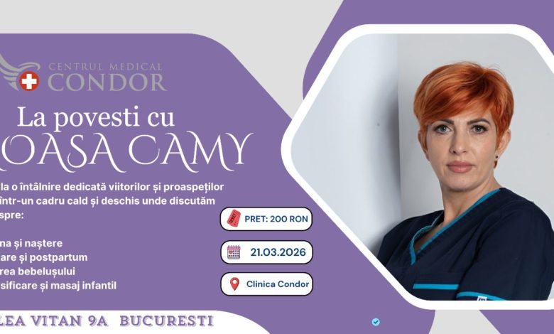 „La povești cu moașa” – întâlnire dedicată viitorilor și proaspeților părinți, la Clinica Condor din București