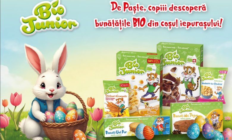 Caută cerealele și biscuiții Bio Junior în coșulețul Iepurașului
