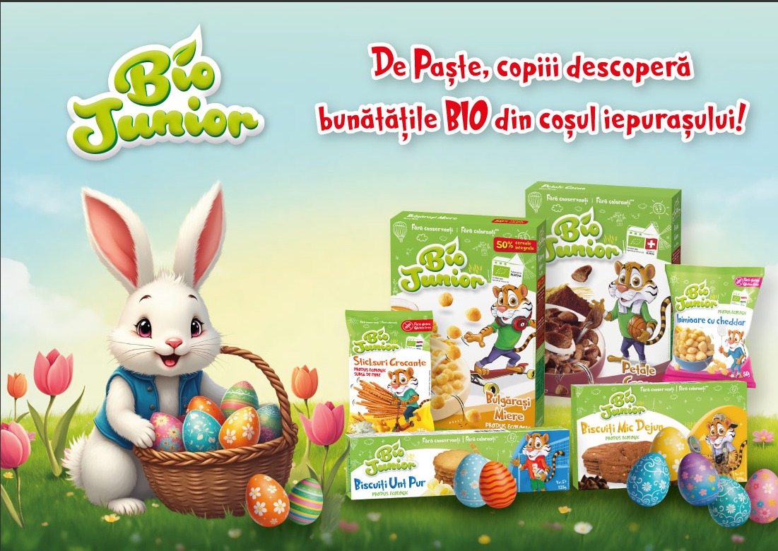 Caută cerealele și biscuiții Bio Junior în coșulețul Iepurașului