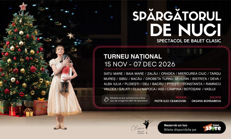 „Spărgătorul de Nuci” – un turneu de poveste pentru întreaga familie, aduce magia baletului în întreaga țară (15 noiembrie – 15 decembrie 2026)