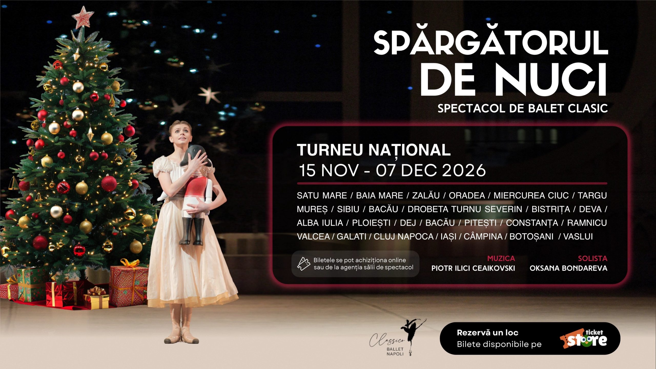 „Spărgătorul de Nuci” – un turneu de poveste pentru întreaga familie, aduce magia baletului în întreaga țară (15 noiembrie – 15 decembrie 2026)