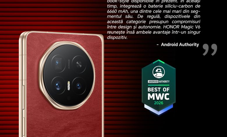 HONOR Magic V6 primește premii internaționale înainte de lansarea în România