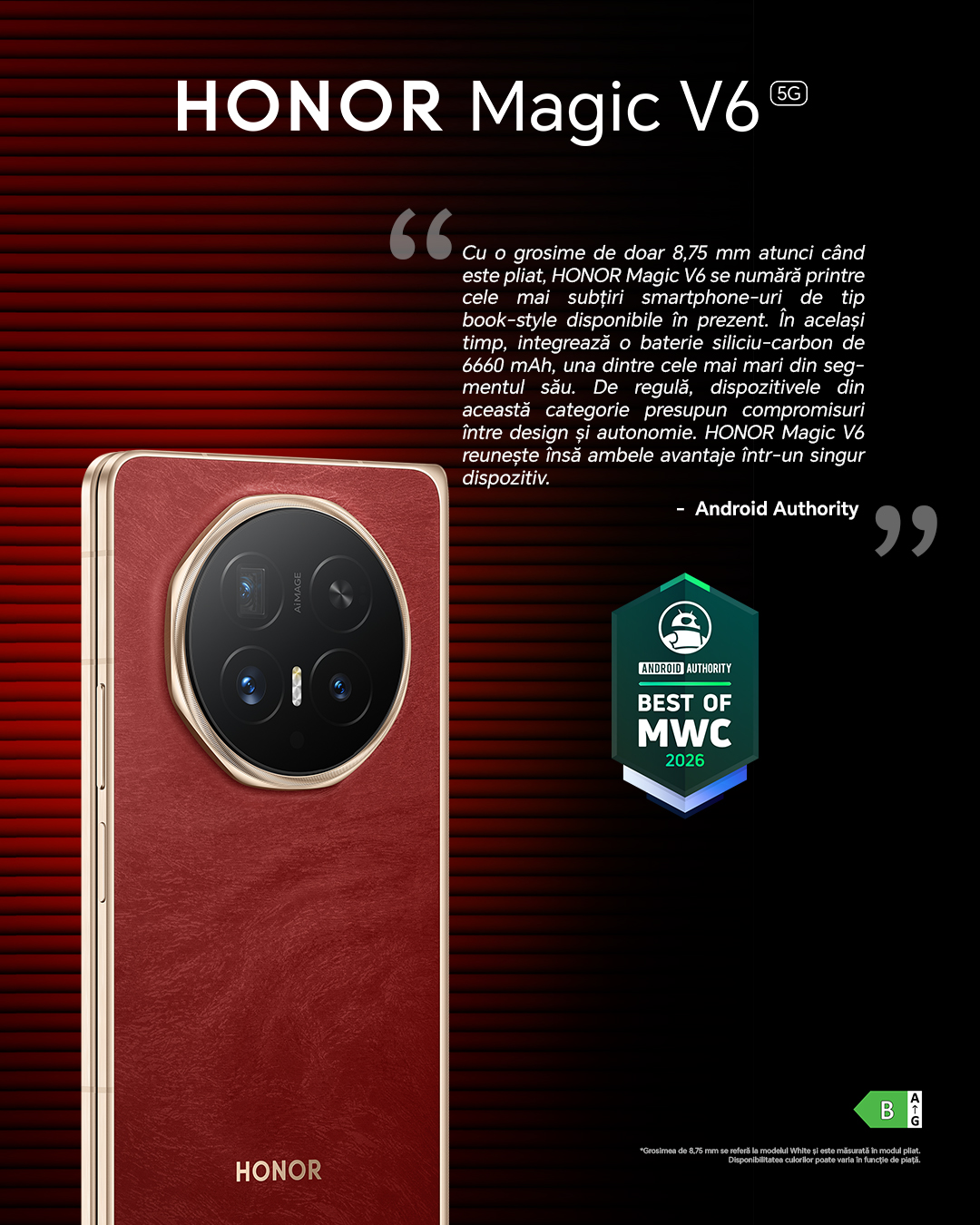 HONOR Magic V6 primește premii internaționale înainte de lansarea în România
