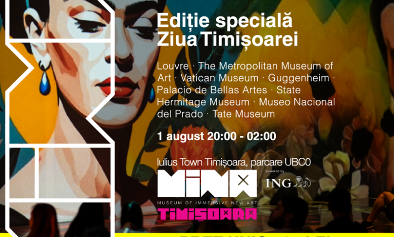Noaptea Albă la MINA transformă 1 august într-o celebrare a artei imersive, simultan în București și Timișoara