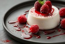 Panna cotta cu zmeură