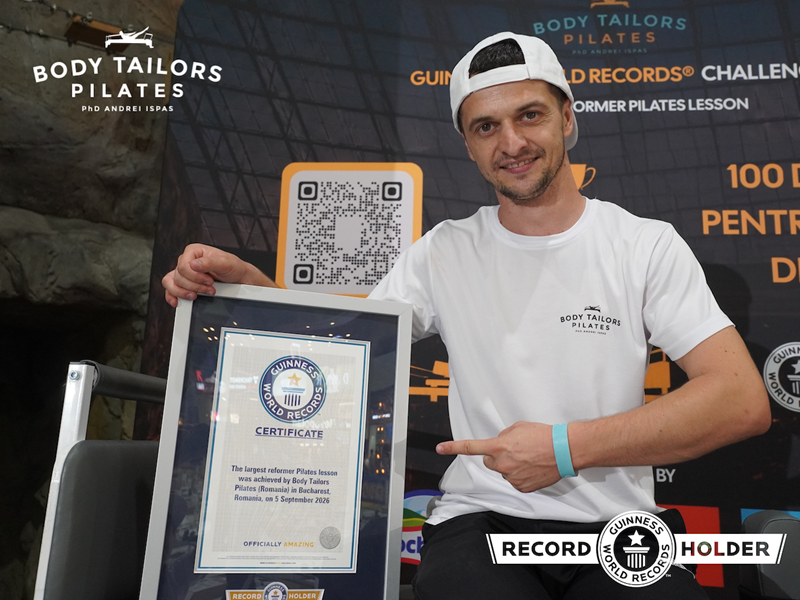 România intră în GUINNESS WORLD RECORDS™: Body Tailors Pilates a stabilit la București recordul „Largest reformer Pilates lesson”.