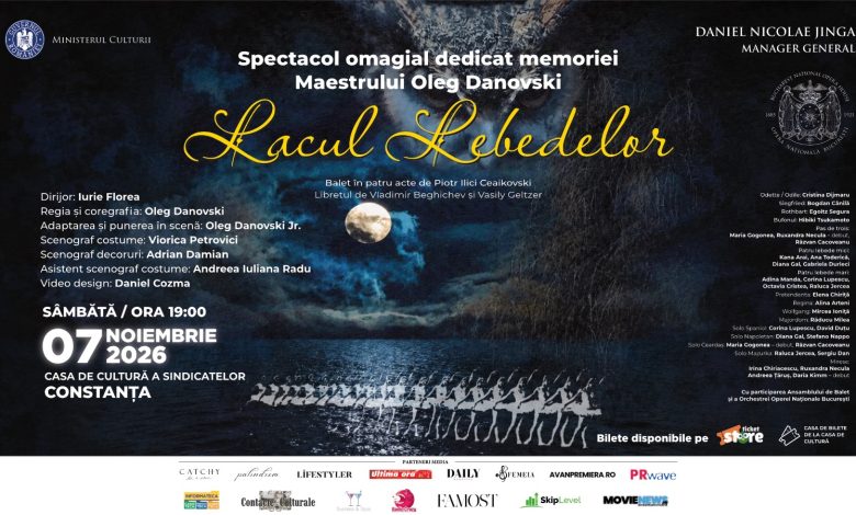 „Lacul lebedelor” revine la Constanța, într-un spectacol omagial dedicat marelui maestru Oleg Danovski, la 30 de ani de la dispariția sa  