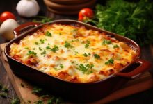 Sufleu de conopidă cu mozzarella